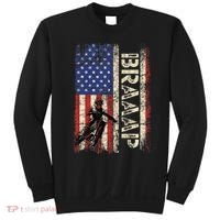 Braaap Dirt Bike USA American Flag Motocross Biker Sweatshirt thumb 0