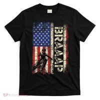 Braaap Dirt Bike USA American Flag Motocross Biker T-Shirt thumb 0