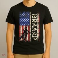 Braaap Dirt Bike USA American Flag Motocross Biker T-Shirt thumb 3