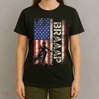 Braaap Dirt Bike USA American Flag Motocross Biker T-Shirt thumb 4