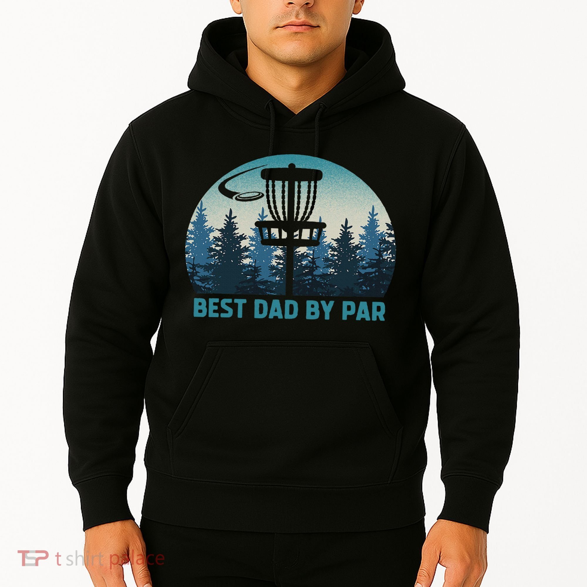 Best Dad By Par Funny Disc Golf Frisbee Golfer Father's Day Hoodie