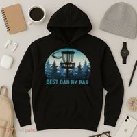 Best Dad By Par Funny Disc Golf Frisbee Golfer Father's Day Hoodie thumb 3