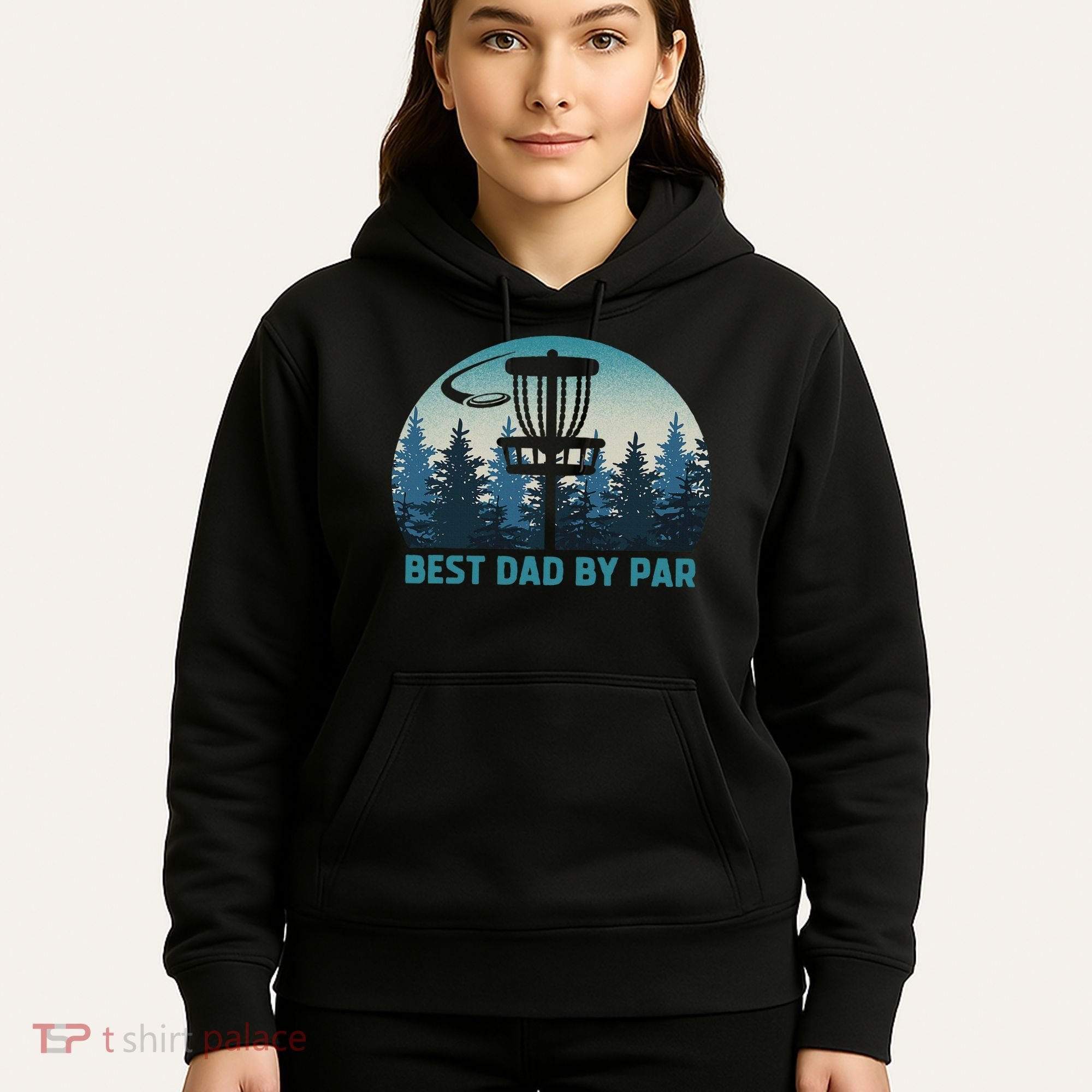 Best Dad By Par Funny Disc Golf Frisbee Golfer Father's Day Hoodie