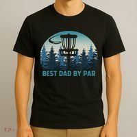 Best Dad By Par Funny Disc Golf Frisbee Golfer Father's Day T-Shirt thumb 3