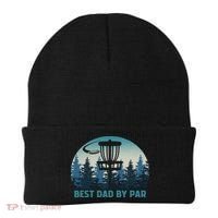 Best Dad By Par Funny Disc Golf Frisbee Golfer Father's Day Beanie thumb 0