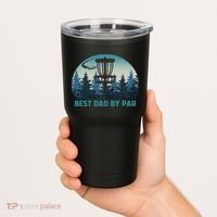 Best Dad By Par Funny Disc Golf Frisbee Golfer Father's Day Tumbler thumb 2