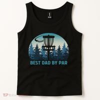 Best Dad By Par Funny Disc Golf Frisbee Golfer Father's Day Tank Top thumb 2