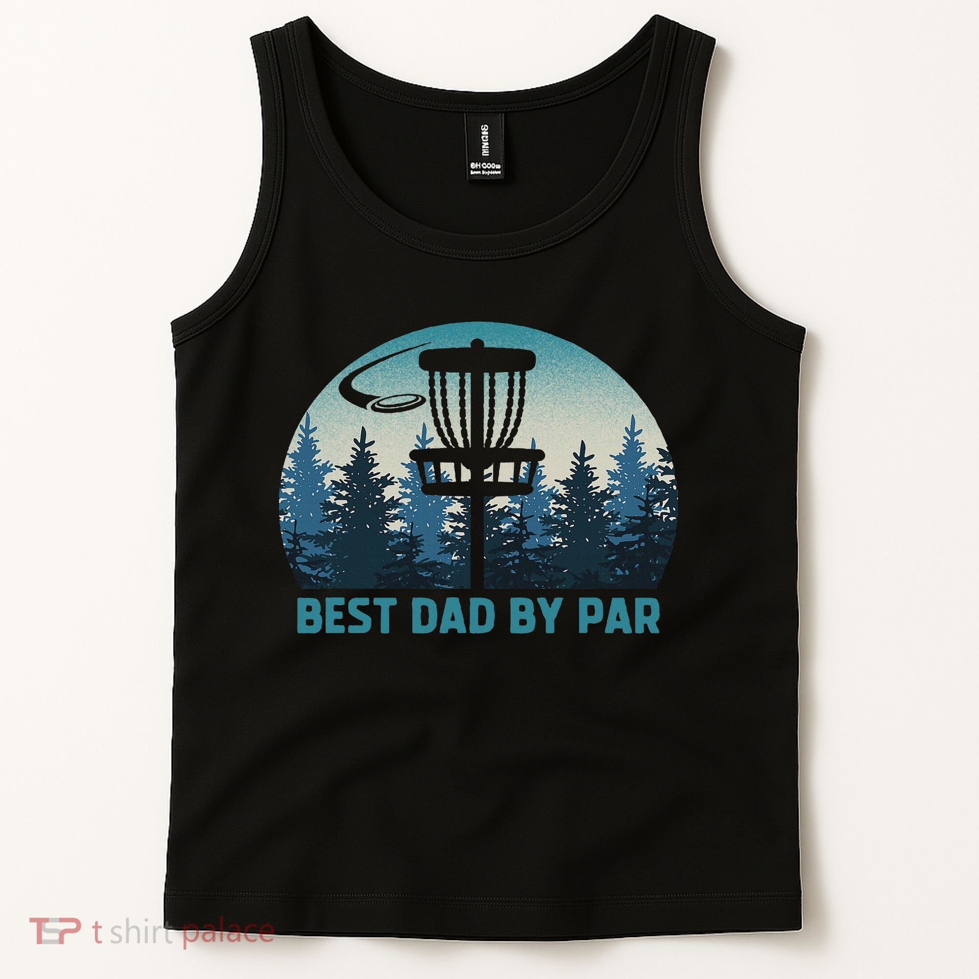 Best Dad By Par Funny Disc Golf Frisbee Golfer Father's Day Tank Top
