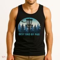 Best Dad By Par Funny Disc Golf Frisbee Golfer Father's Day Tank Top thumb 3