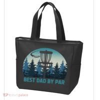 Best Dad By Par Funny Disc Golf Frisbee Golfer Father's Day Tote Bag thumb 3