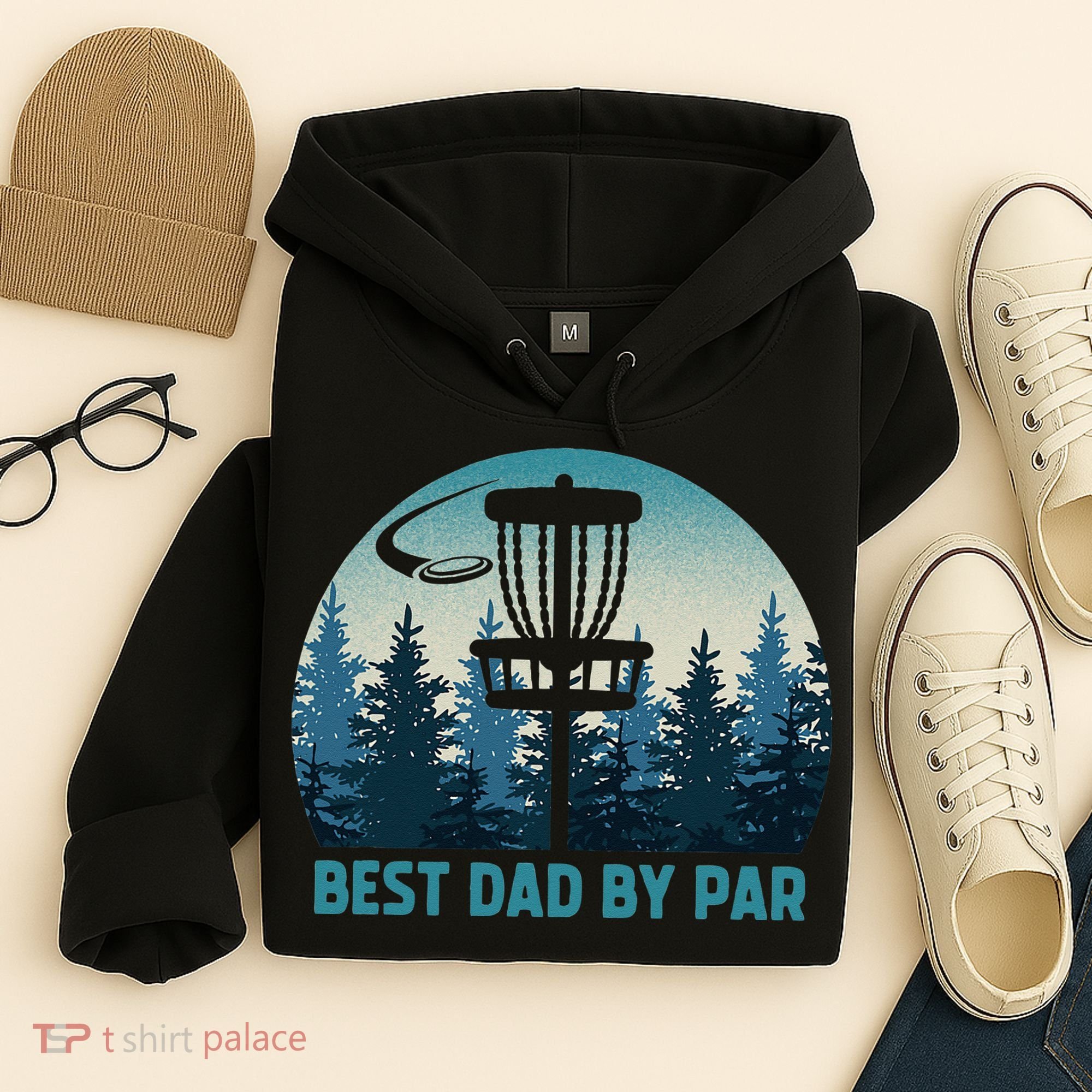 Best Dad By Par Funny Disc Golf Frisbee Golfer Fathers Day Hoodie