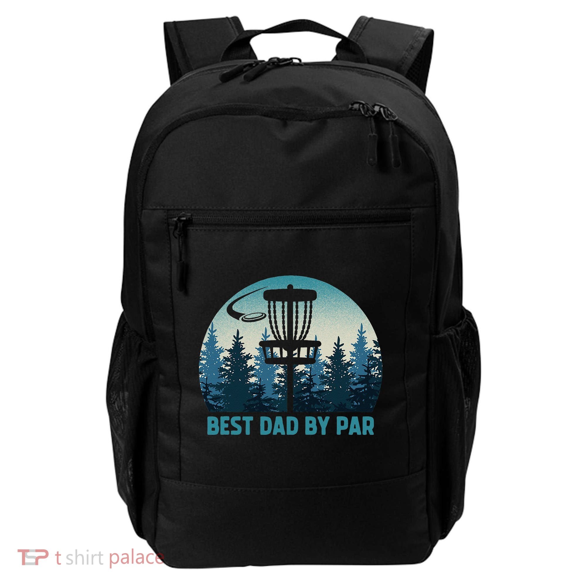 Best Dad By Par Funny Disc Golf Frisbee Golfer Fathers Day Backpack