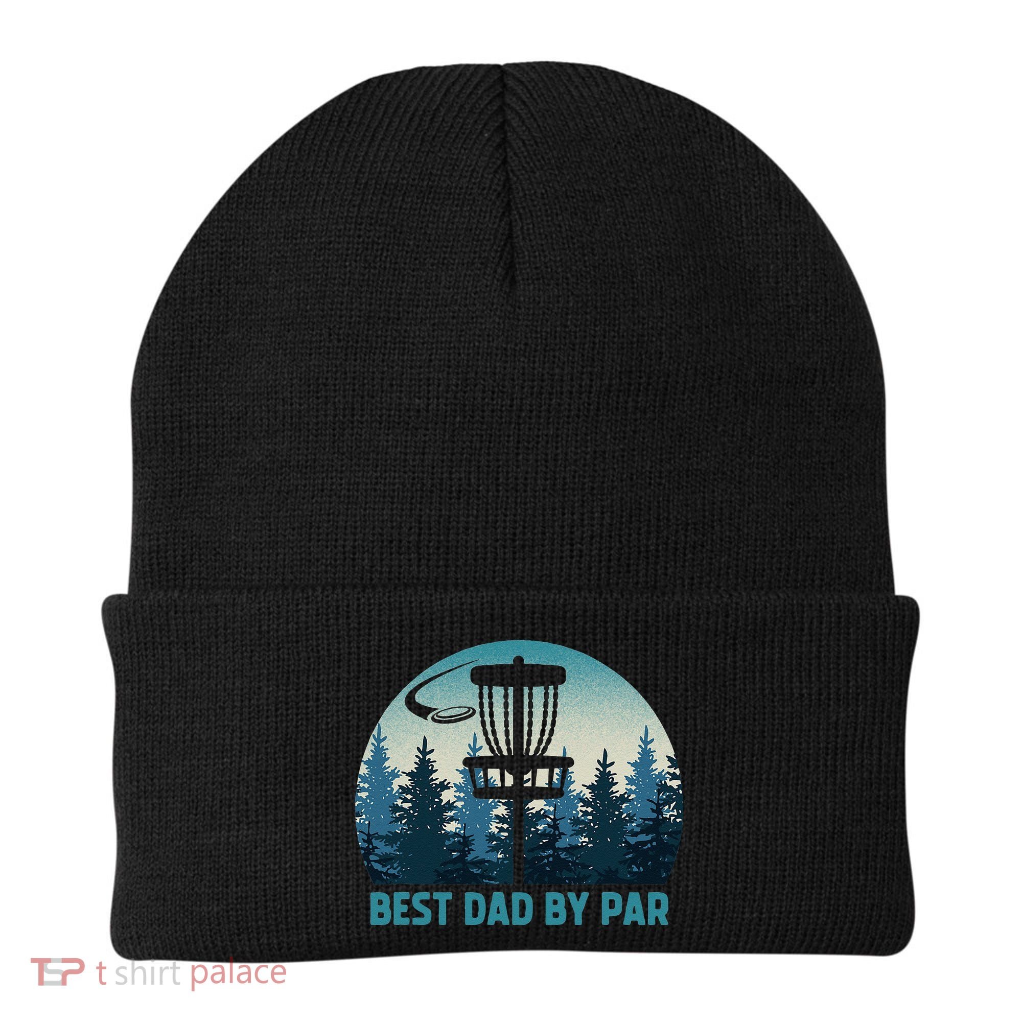 Best Dad By Par Funny Disc Golf Frisbee Golfer Fathers Day Beanie