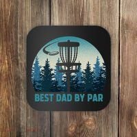 Best Dad By Par Funny Disc Golf Frisbee Golfer Fathers Day Coaster thumb 0
