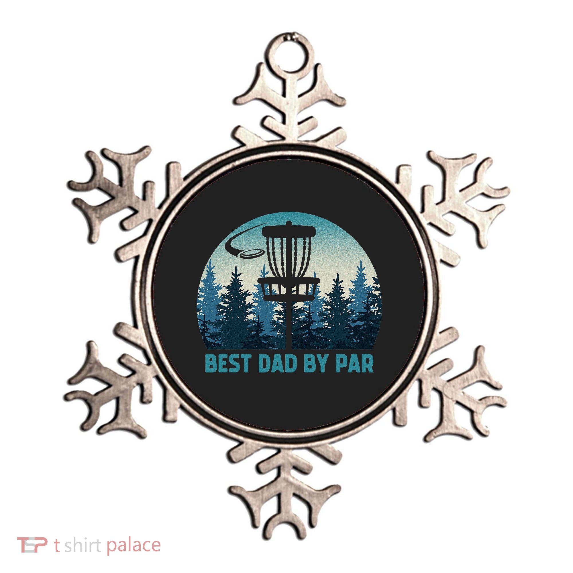 Best Dad By Par Funny Disc Golf Frisbee Golfer Fathers Day Ornament
