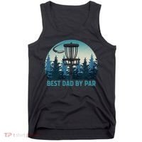 Best Dad By Par Funny Disc Golf Frisbee Golfer Fathers Day Tank Top thumb 0