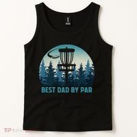 Best Dad By Par Funny Disc Golf Frisbee Golfer Fathers Day Tank Top thumb 2