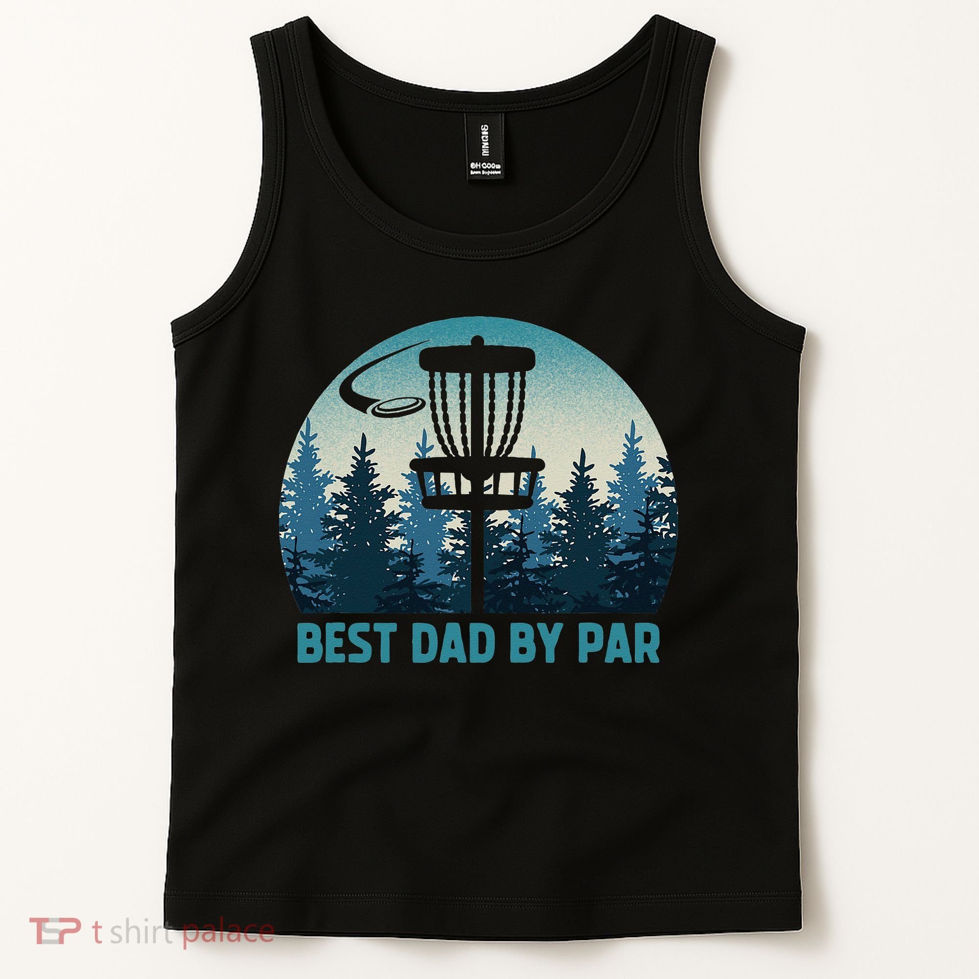 Best Dad By Par Funny Disc Golf Frisbee Golfer Fathers Day Tank Top