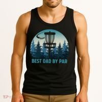 Best Dad By Par Funny Disc Golf Frisbee Golfer Fathers Day Tank Top thumb 3