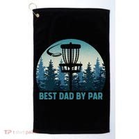 Best Dad By Par Funny Disc Golf Frisbee Golfer Fathers Day Golf Towel thumb 0