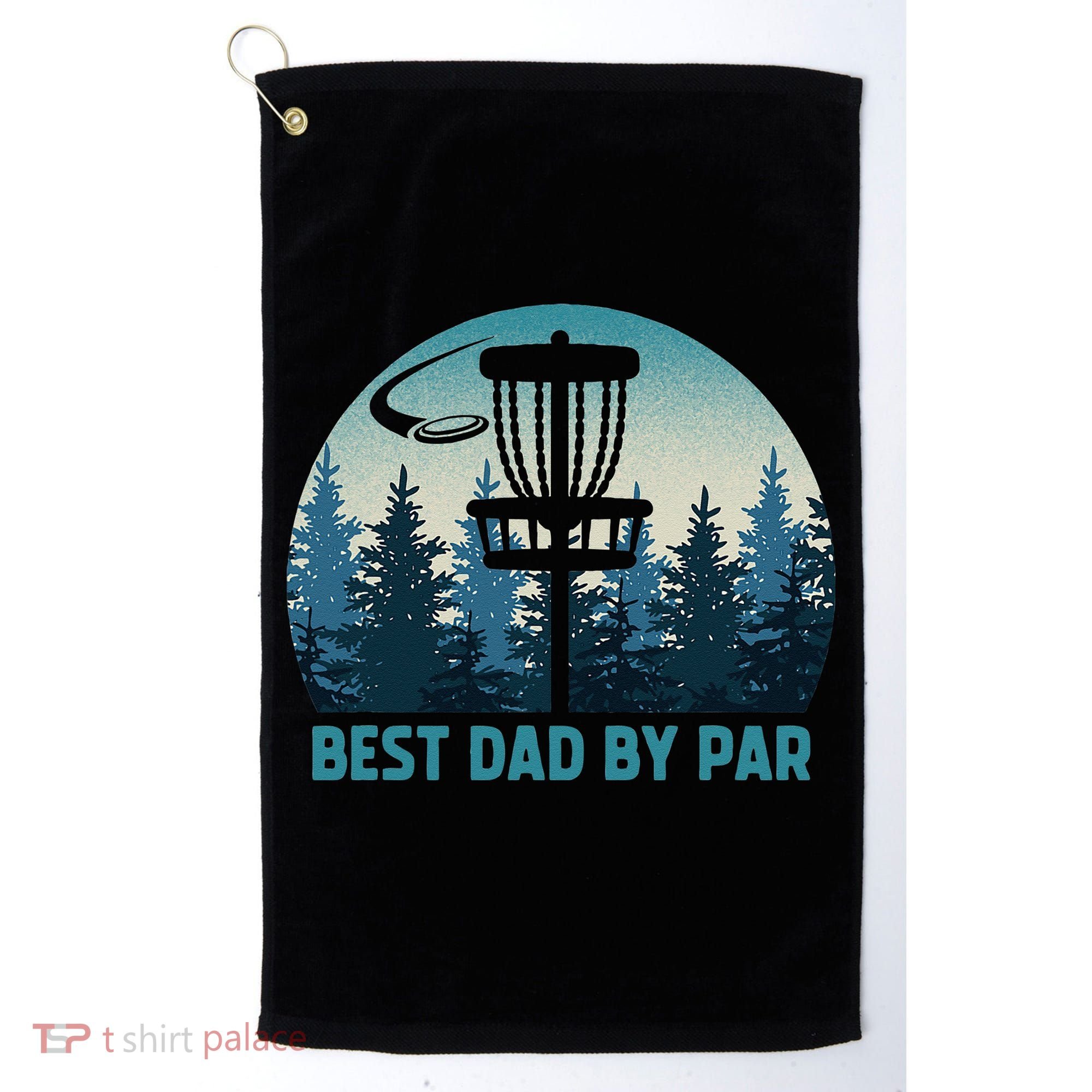 Best Dad By Par Funny Disc Golf Frisbee Golfer Fathers Day Golf Towel