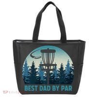 Best Dad By Par Funny Disc Golf Frisbee Golfer Fathers Day Tote Bag thumb 0