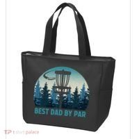 Best Dad By Par Funny Disc Golf Frisbee Golfer Fathers Day Tote Bag thumb 3