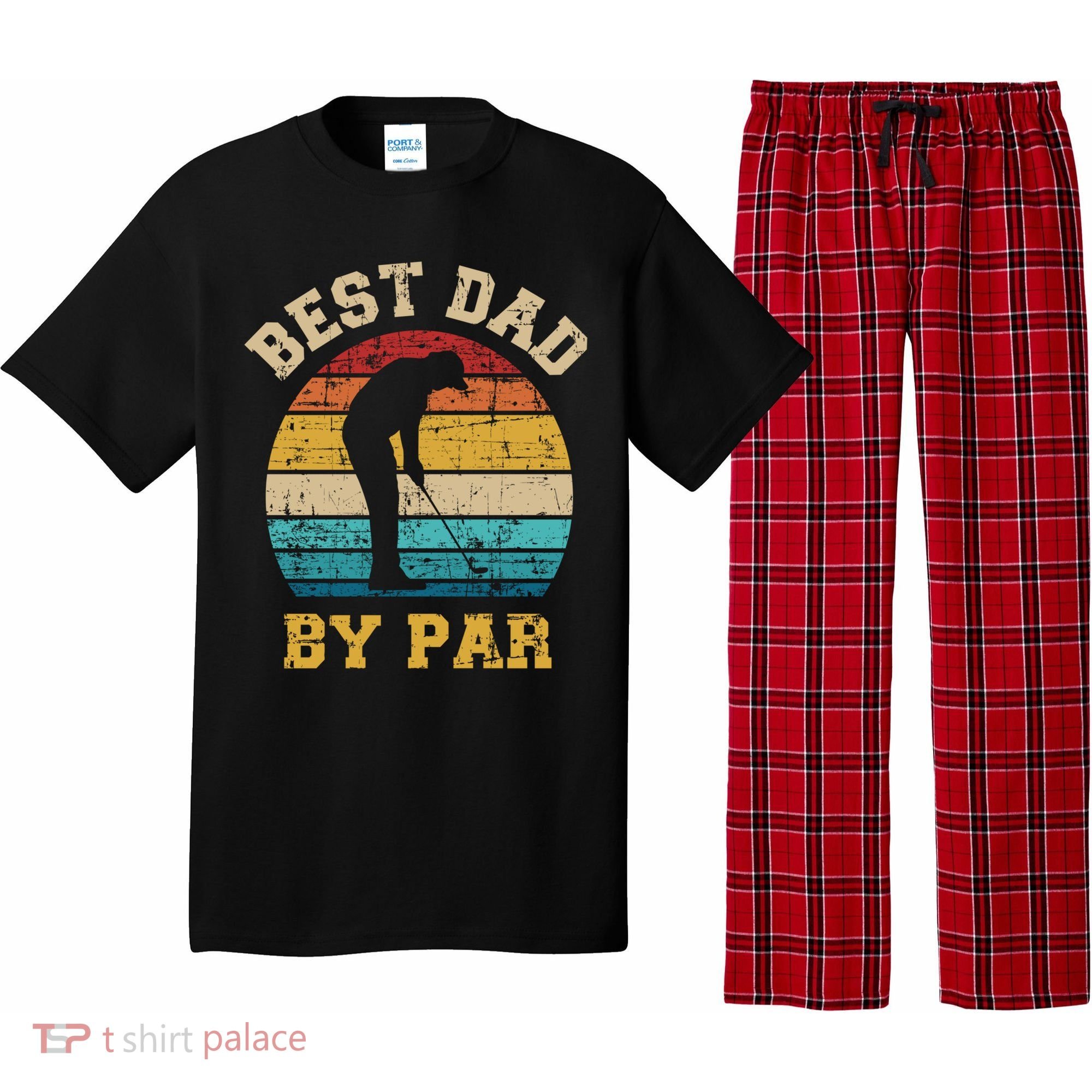 Best Dad By Par Gift For Golfer Daddy Father's Day Gift Pajama Set