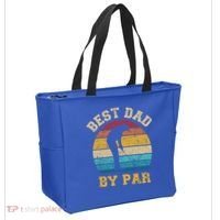 Best Dad By Par Gift For Golfer Daddy Father's Day Gift Tote Bag thumb 2