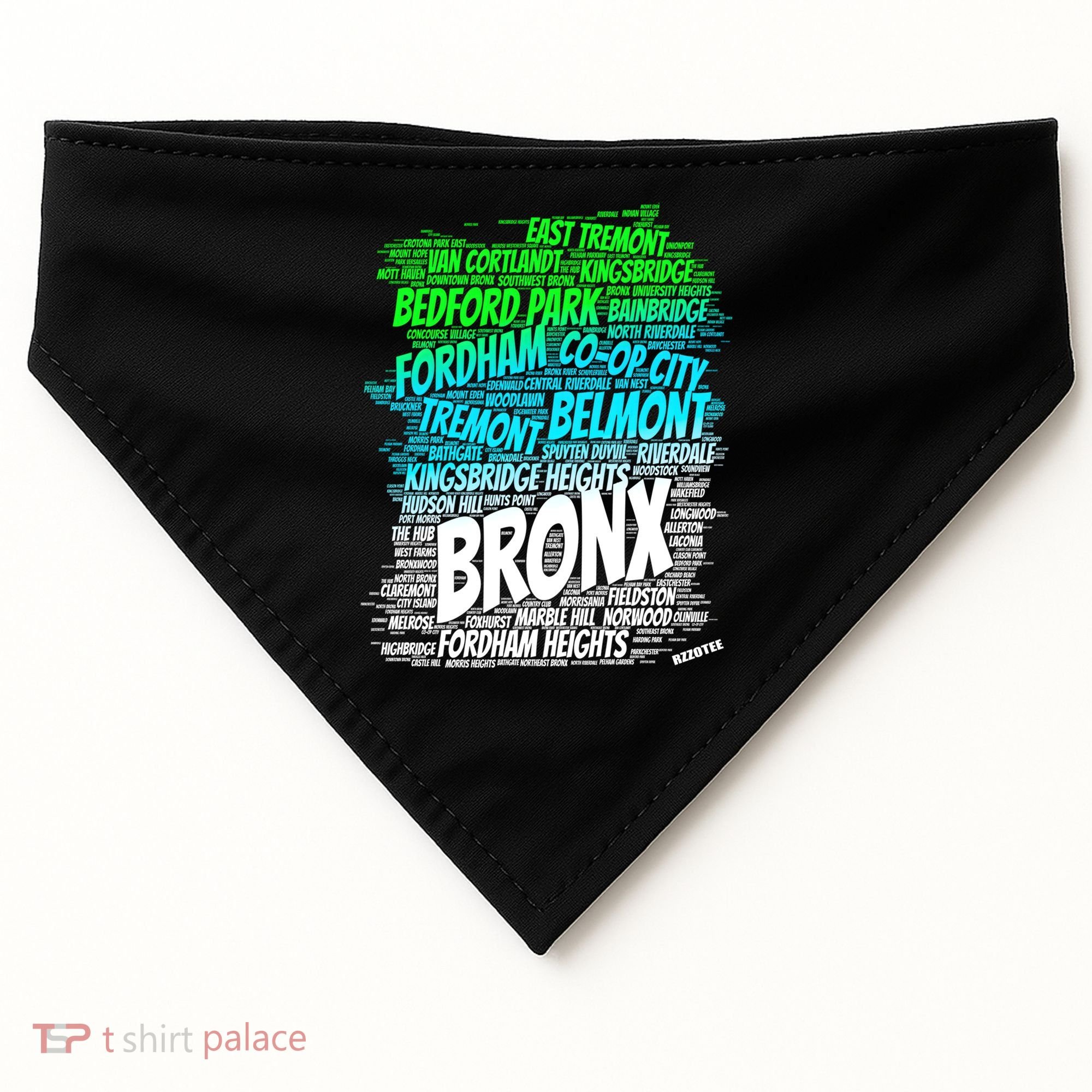 Boogie Down Bronx New York City Pride Map Area Like A Zoo Gift USA-Made Doggie Bandana