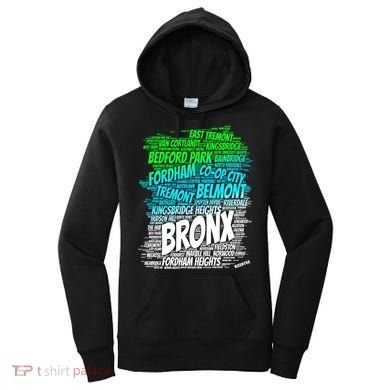 Boogie Down Bronx New York City Pride Map Area Like A Zoo Gift Women's Hoodie