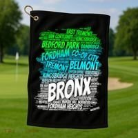 Boogie Down Bronx New York City Pride Map Area Like A Zoo Gift Golf Towel thumb 1