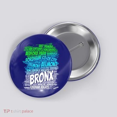 Boogie Down Bronx New York City Pride Map Area Like A Zoo Gift Button