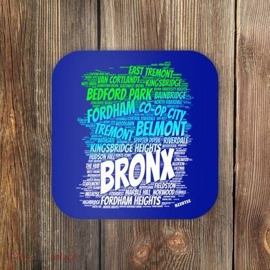 Boogie Down Bronx New York City Pride Map Area Like A Zoo Gift Coaster