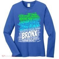 Boogie Down Bronx New York City Pride Map Area Like A Zoo Gift Women's Long Sleeve Shirt thumb 0