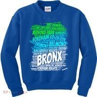 Boogie Down Bronx New York City Pride Map Area Like A Zoo Gift Kids Sweatshirt thumb 0