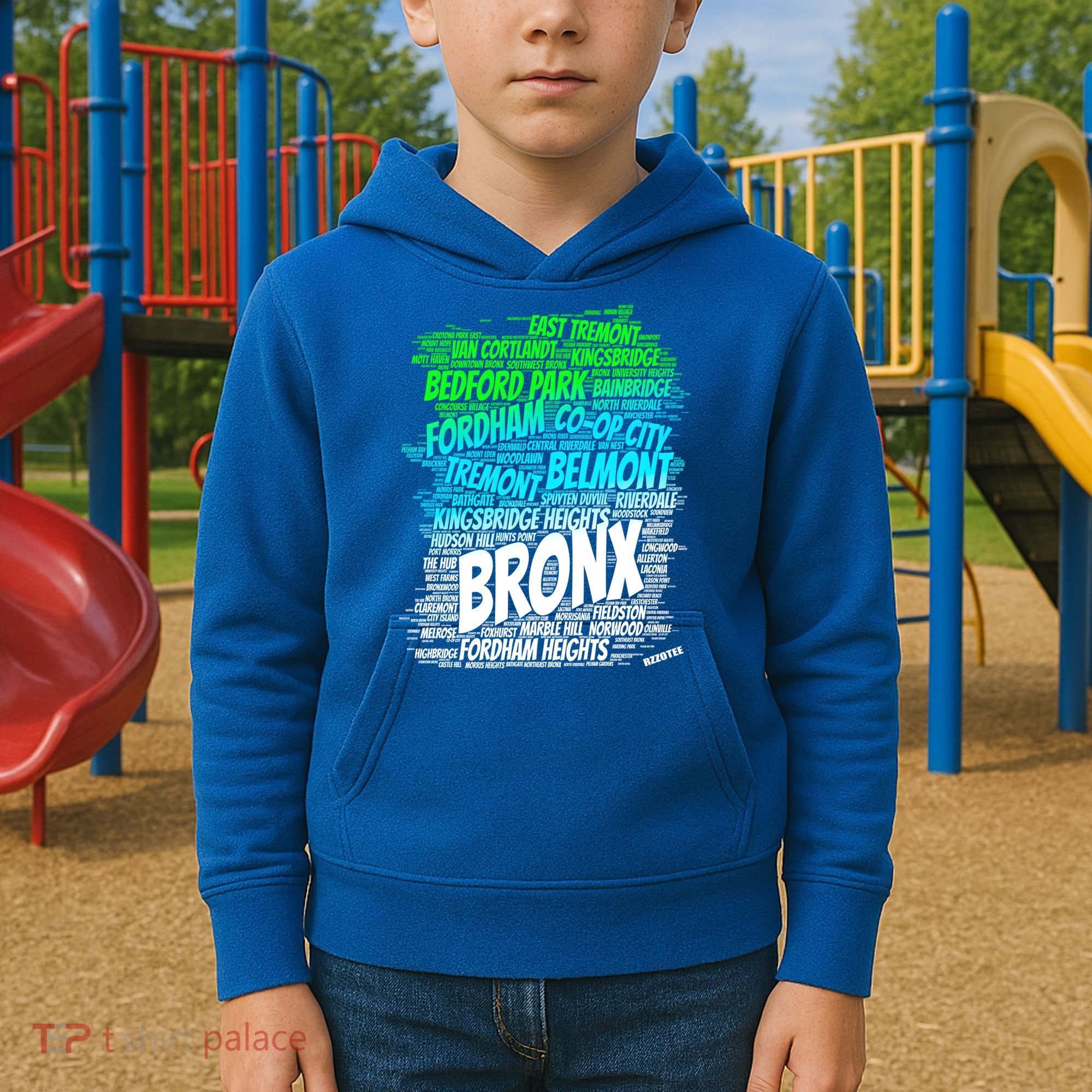 Boogie Down Bronx New York City Pride Map Area Like A Zoo Gift Kids Hoodie