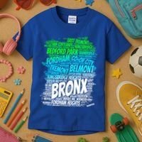 Boogie Down Bronx New York City Pride Map Area Like A Zoo Gift Kids T-Shirt thumb 3