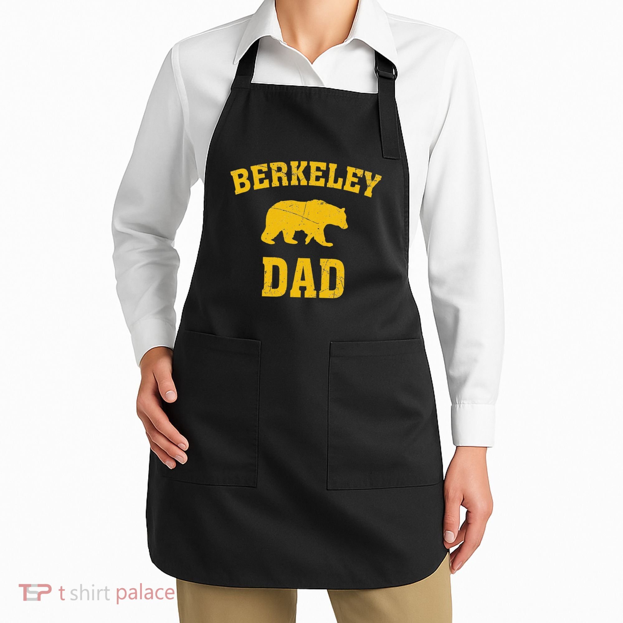Berkeley Dad Bear Graphic FatherS Day Apron