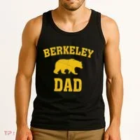 Berkeley Dad Bear Graphic FatherS Day Tank Top thumb 3