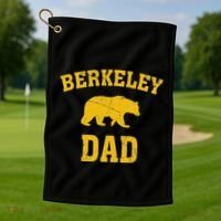 Berkeley Dad Bear Graphic FatherS Day Golf Towel thumb 1