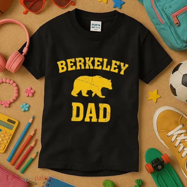 Berkeley Dad Bear Graphic FatherS Day Kids T-Shirt