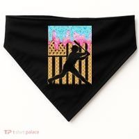 Baseball Drip Bat Dripping Ice Cream American Flag USA-Made Doggie Bandana thumb 0