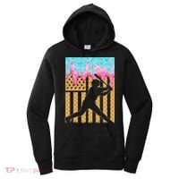 Baseball Drip Bat Dripping Ice Cream American Flag Women's Hoodie thumb 0