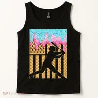 Baseball Drip Bat Dripping Ice Cream American Flag Tank Top thumb 2