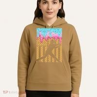Baseball Drip Bat Dripping Ice Cream American Flag Hoodie thumb 5