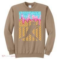 Baseball Drip Bat Dripping Ice Cream American Flag Sweatshirt thumb 0
