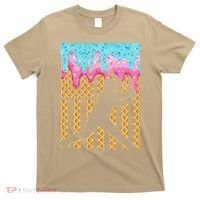 Baseball Drip Bat Dripping Ice Cream American Flag T-Shirt thumb 0