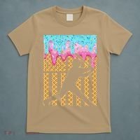 Baseball Drip Bat Dripping Ice Cream American Flag T-Shirt thumb 5
