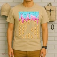 Baseball Drip Bat Dripping Ice Cream American Flag T-Shirt thumb 6